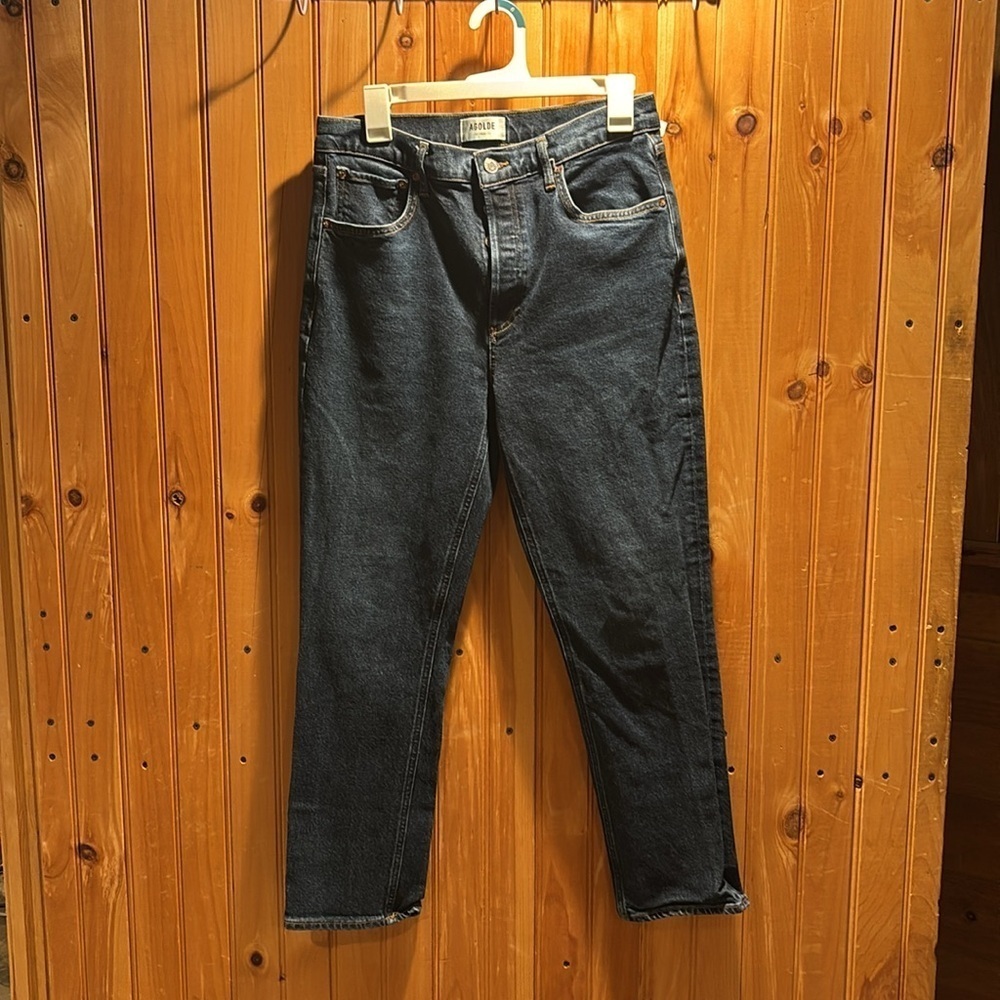 AGOLDE Riley long dark wash jeans